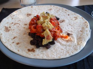 camarones a la diabla i tortilla